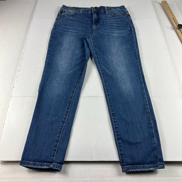 Judy Blue Jeans Women's 31x26* Relaxed Mid Rise Crop Blue Stretch Denim Tag 31 - Picture 1 of 16